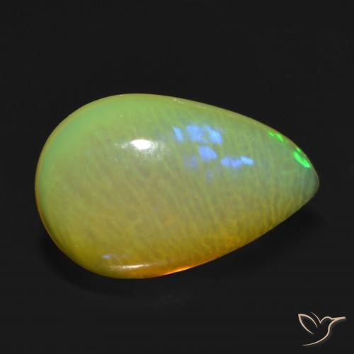Opale Multicolore naturale da 0.60 ct, Forma a pera, Trasparente