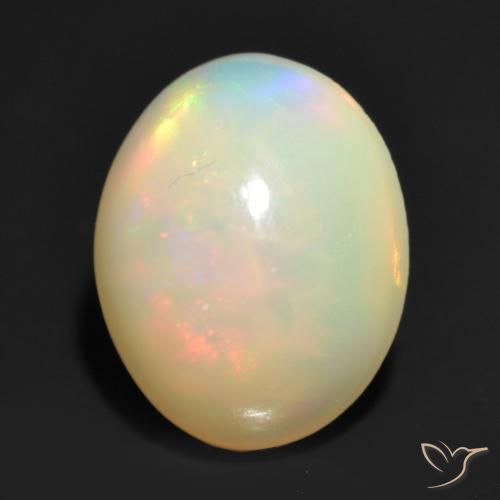 1.20ct Naturale Multicolore Opale, Ovale, Traslucido