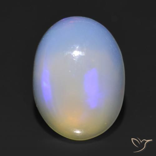 1.13ct Naturale Multicolore Opale, Ovale, Trasparente