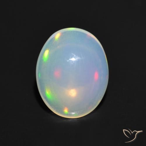 1.05ct Naturale Multicolore Opale, Ovale, Trasparente