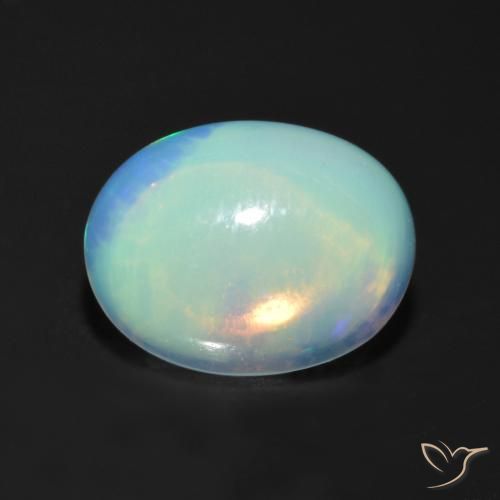 Opale Multicolore naturale da 1.38 ct, Ovale, Trasparente