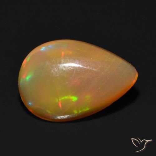 Opale Multicolore naturale da 0.96 ct, Forma a pera, Trasparente