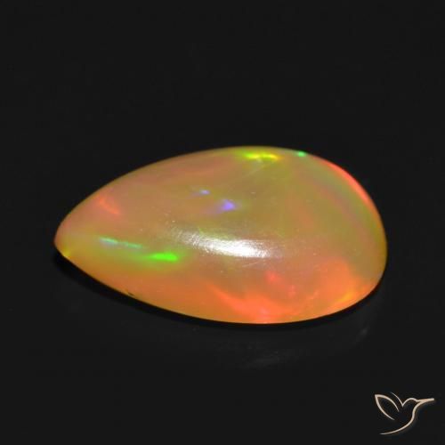 Opale Multicolore naturale da 0.96 ct, Forma a pera, Trasparente