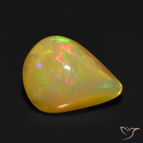 Opale Multicolore naturale da 0.72 ct, Forma a pera, Traslucido