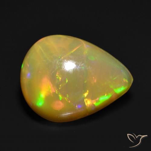 Opale Multicolore naturale da 1.19 ct, Forma a pera, Traslucido