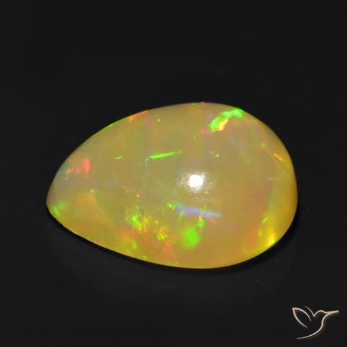 Opale Multicolore naturale da 1.19 ct, Forma a pera, Traslucido