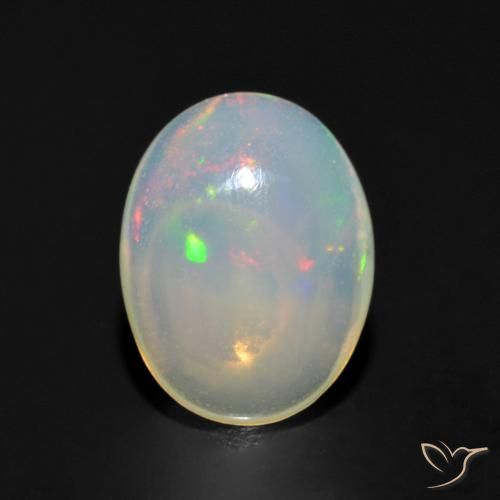 0.97ct Naturale Multicolore Opale, Ovale, Trasparente