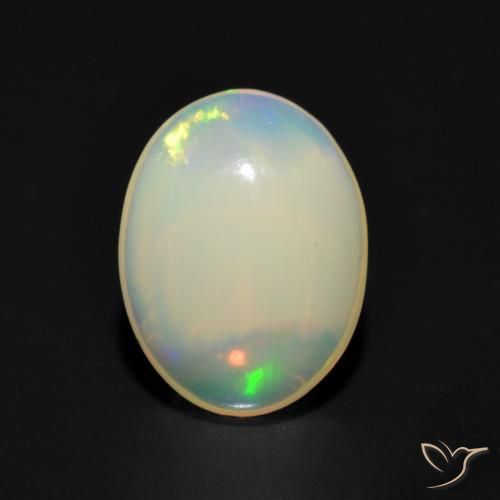 1.07ct Naturale Multicolore Opale, Ovale, Trasparente