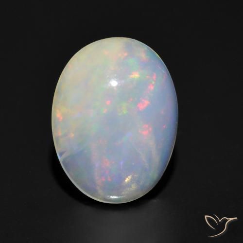 1.14ct Naturale Multicolore Opale, Ovale, Trasparente