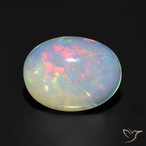 Opale Multicolore naturale da 1.14 ct, Ovale, Trasparente