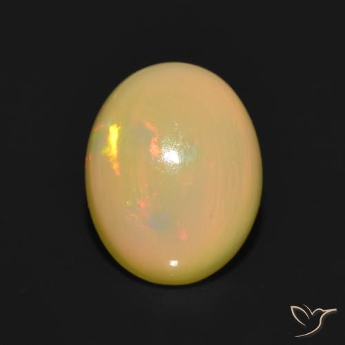 1.47ct Naturale Multicolore Opale, Ovale, Traslucido