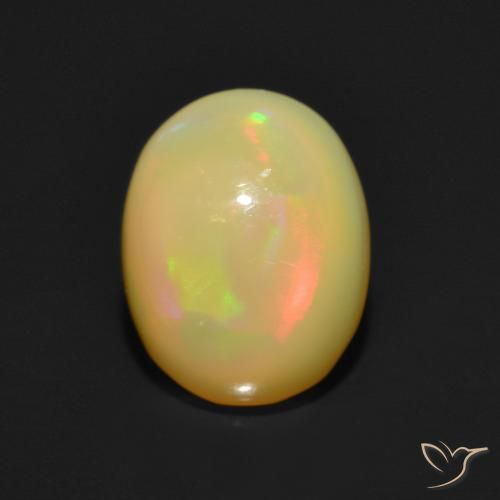 1.02ct Naturale Multicolore Opale, Ovale, Traslucido