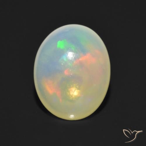 1.16ct Naturale Multicolore Opale, Ovale, Trasparente