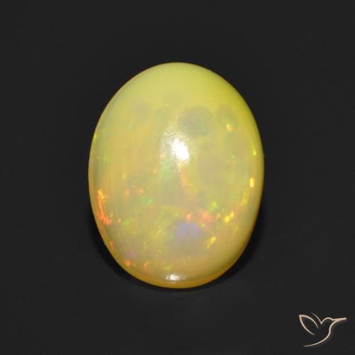 1.15ct Naturale Multicolore Opale, Ovale, Trasparente