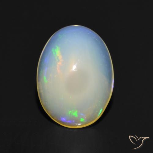 1.05ct Naturale Multicolore Opale, Ovale, Trasparente