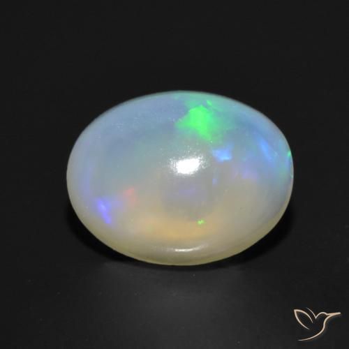 Opale Multicolore naturale da 1.12 ct, Ovale, Trasparente