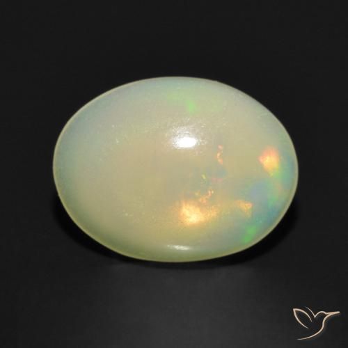 Opale Multicolore naturale da 0.95 ct, Ovale, Trasparente