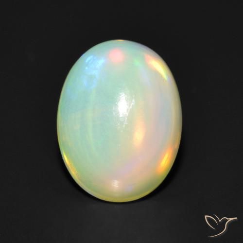 1.42ct Naturale Multicolore Opale, Ovale, Trasparente