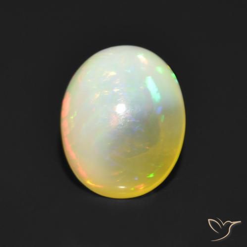 1.17ct Naturale Multicolore Opale, Ovale, Traslucido