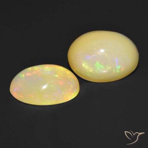 Gemme di Opale Multicolore naturale da 2.50 ct, Ovale, Traslucido