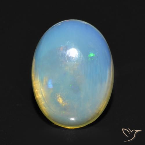 0.82ct Naturale Multicolore Opale, Ovale, Trasparente
