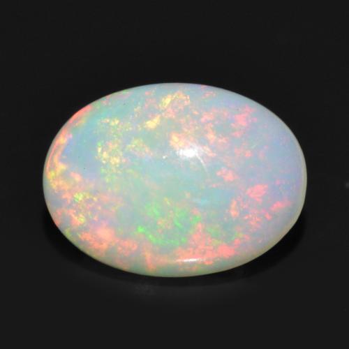 Opale Multicolore naturale da 0.83 ct, Taglio ovale, Trasparente
