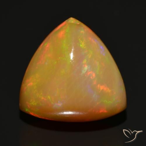4.38ct Naturale Multicolore Opale, Taglio trillion, Traslucido