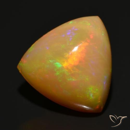 Opale Multicolore naturale da 4.38 ct, Taglio trillion, Traslucido