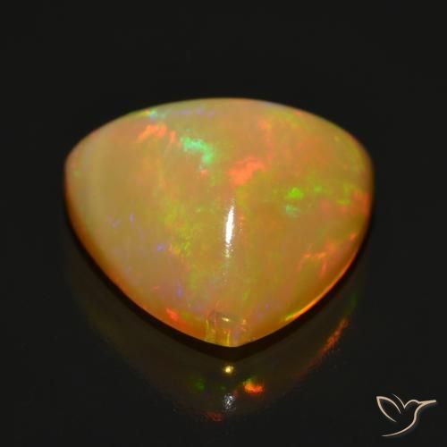 Opale Multicolore naturale da 4.38 ct, Taglio trillion, Traslucido