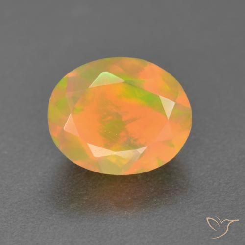 1.32ct Naturale Multicolore Opale, Ovale, Traslucido