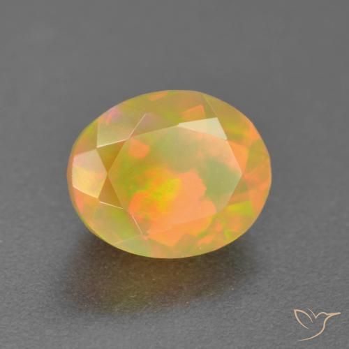 Opale Multicolore naturale da 1.32 ct, Ovale, Traslucido