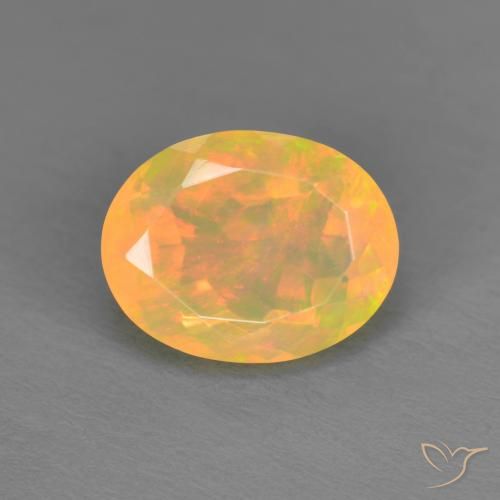 1.43ct Naturale Multicolore Opale, Ovale, Traslucido