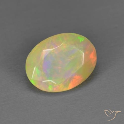 Opale Multicolore naturale da 1.41 ct, Ovale, Traslucido