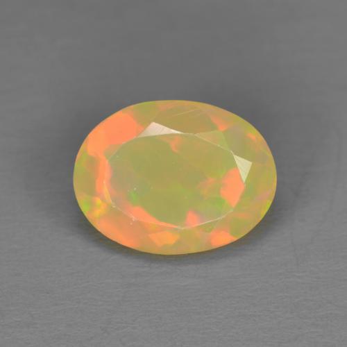Opale Multicolore naturale da 1.25 ct, Taglio ovale, Traslucido