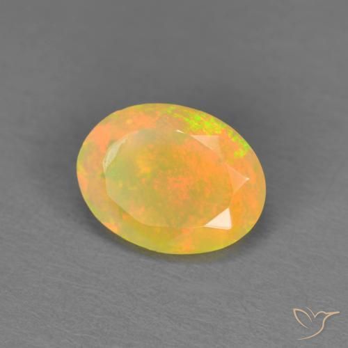 Opale Multicolore naturale da 0.84 ct, Ovale, Traslucido