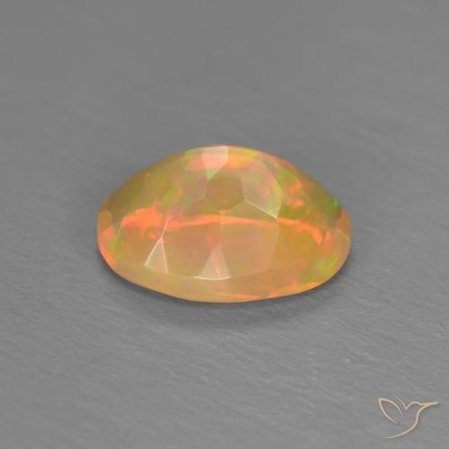 Opale Multicolore naturale da 0.74 ct, Ovale, Traslucido