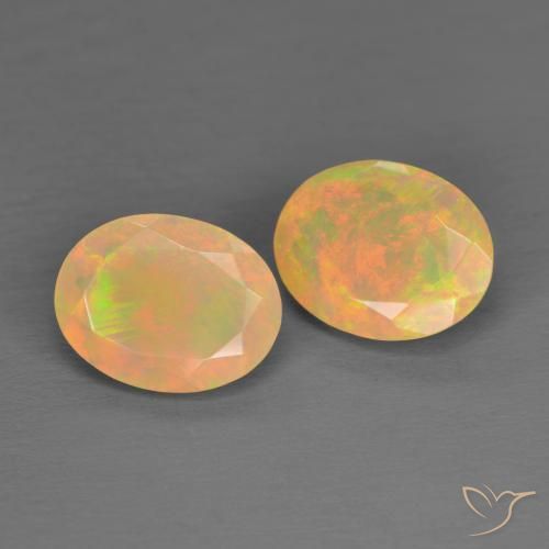 2.01ctw Naturale Multicolore Opale, Ovale, Traslucido