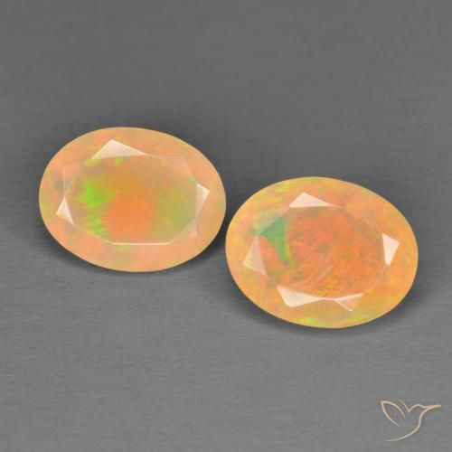 Gemme di Opale Multicolore naturale da 2.01 ct, Ovale, Traslucido
