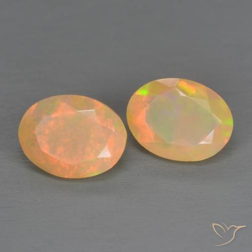 Gemme di Opale Multicolore naturale da 1.63 ct, Ovale, Traslucido