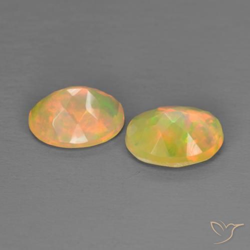 Gemme di Opale Multicolore naturale da 1.55 ct, Ovale, Traslucido
