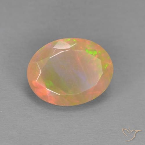 Opale Multicolore naturale da 1.24 ct, Ovale, Traslucido