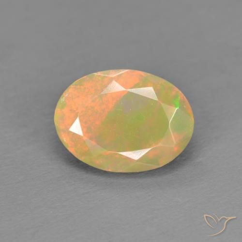 0.82ct Naturale Multicolore Opale, Ovale, Traslucido