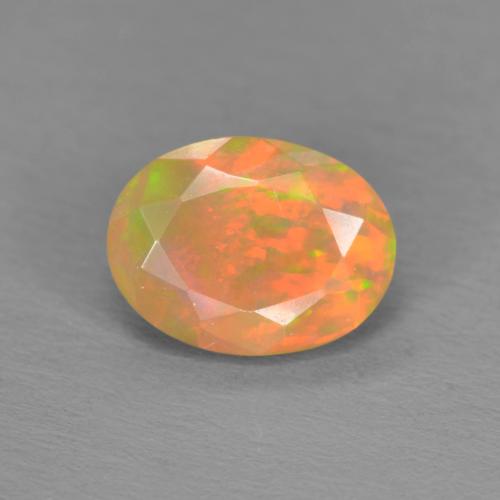 Opale Multicolore naturale da 0.86 ct, Taglio ovale, Traslucido
