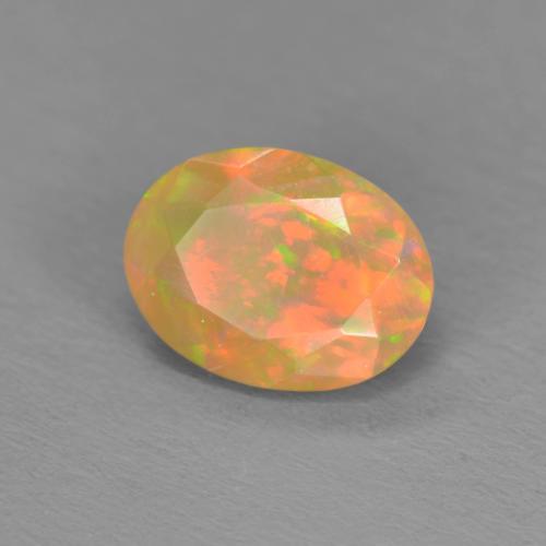 Opale Multicolore naturale da 0.86 ct, Taglio ovale, Traslucido