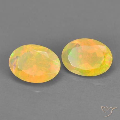 Gemme di Opale Multicolore naturale da 1.01 ct, Ovale, Trasparente