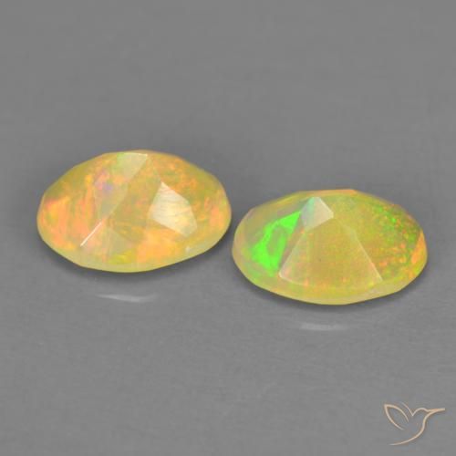 Gemme di Opale Multicolore naturale da 1.01 ct, Ovale, Trasparente