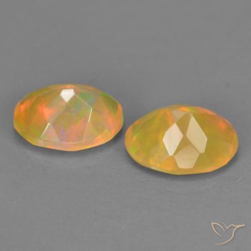 Gemme di Opale Multicolore naturale da 1.51 ct, Ovale, Traslucido