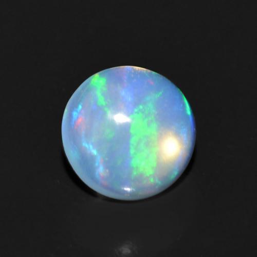 Opale Multicolore naturale da 0.60 ct, Taglio rotondo, Trasparente