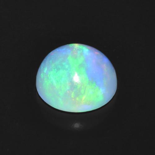 Opale Multicolore naturale da 0.60 ct, Taglio rotondo, Trasparente