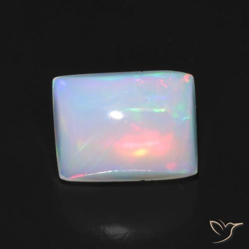 1.49ct Naturale Multicolore Opale, Taglio a baguette, Trasparente